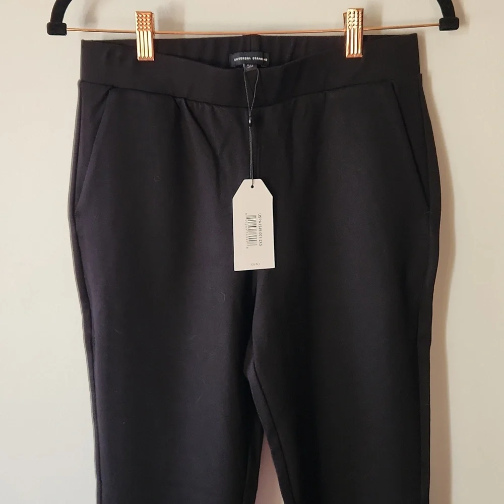 UNIVERSAL STANDARD Minimalist Moro Pocket Signature Ponte Pants Black, Size 6-8 - Picture 5 of 12